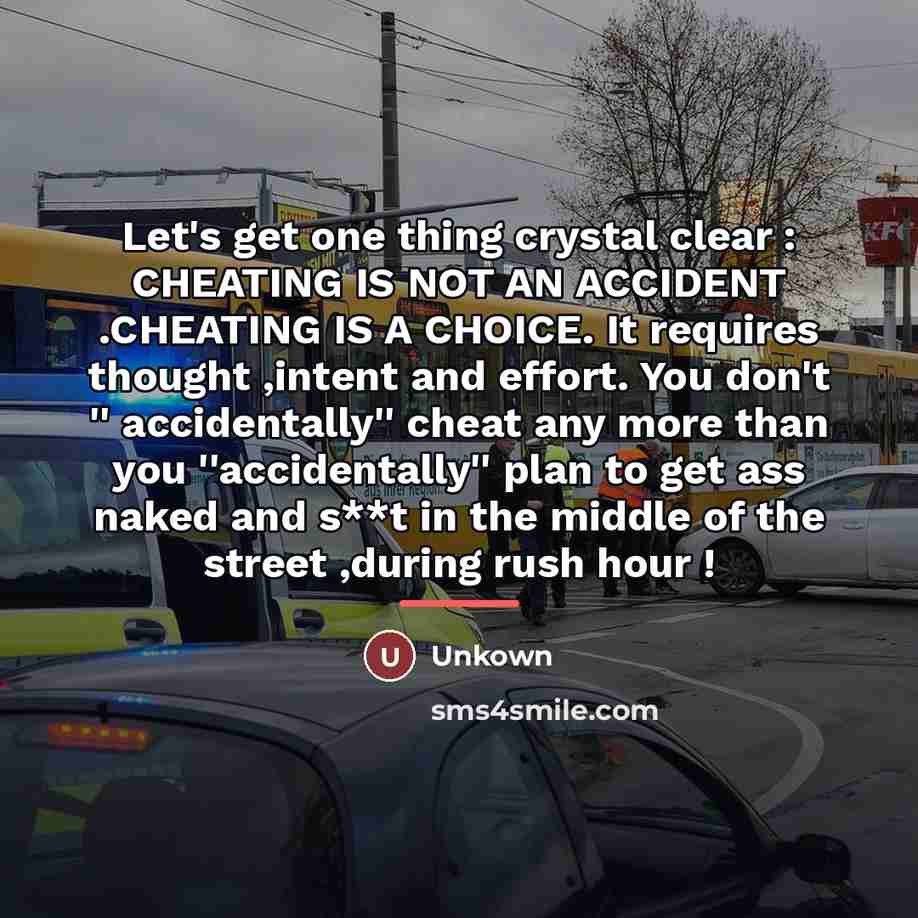 “Let's get one thing crystal clear : CHEATING IS NOT…” quote by Unkown