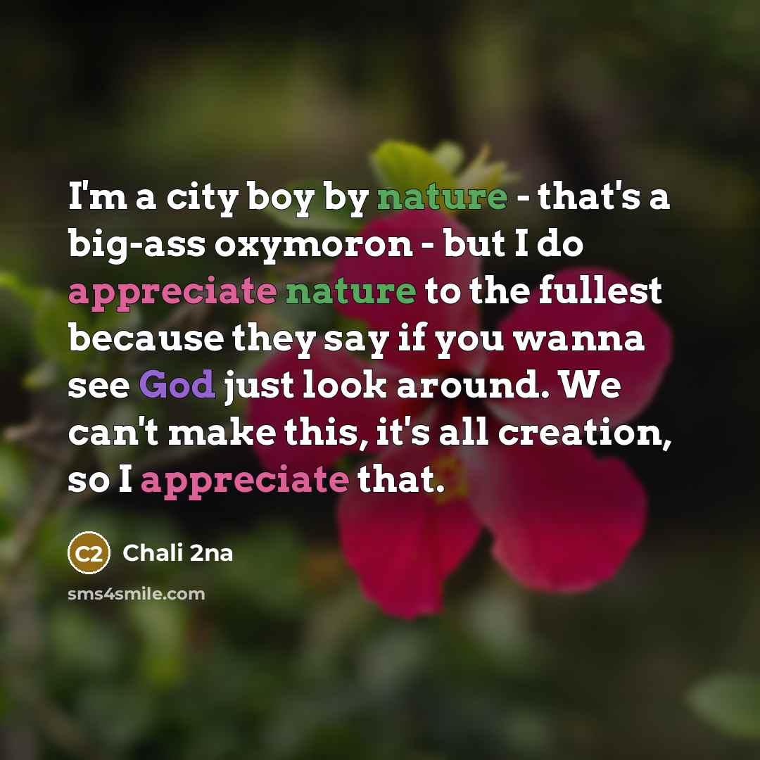 “I'm a city boy by nature - that's a big-ass…” quote by Chali 2na