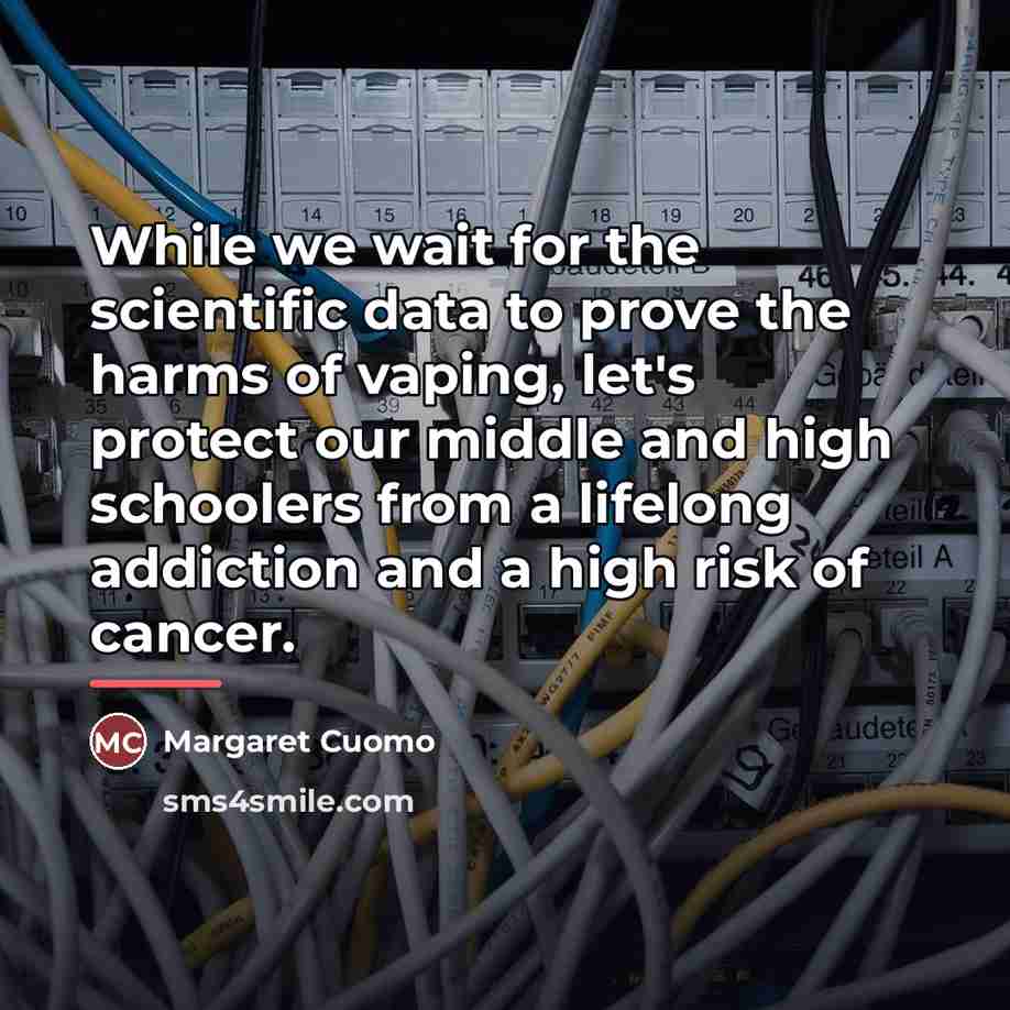“While we wait for the scientific data to prove the…” quote by Margaret Cuomo