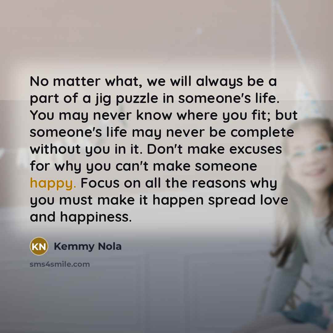 “No matter what, we will always be a part of…” quote by Kemmy Nola