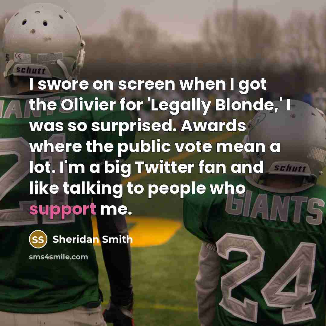 “I swore on screen when I got the Olivier for…” quote by Sheridan Smith