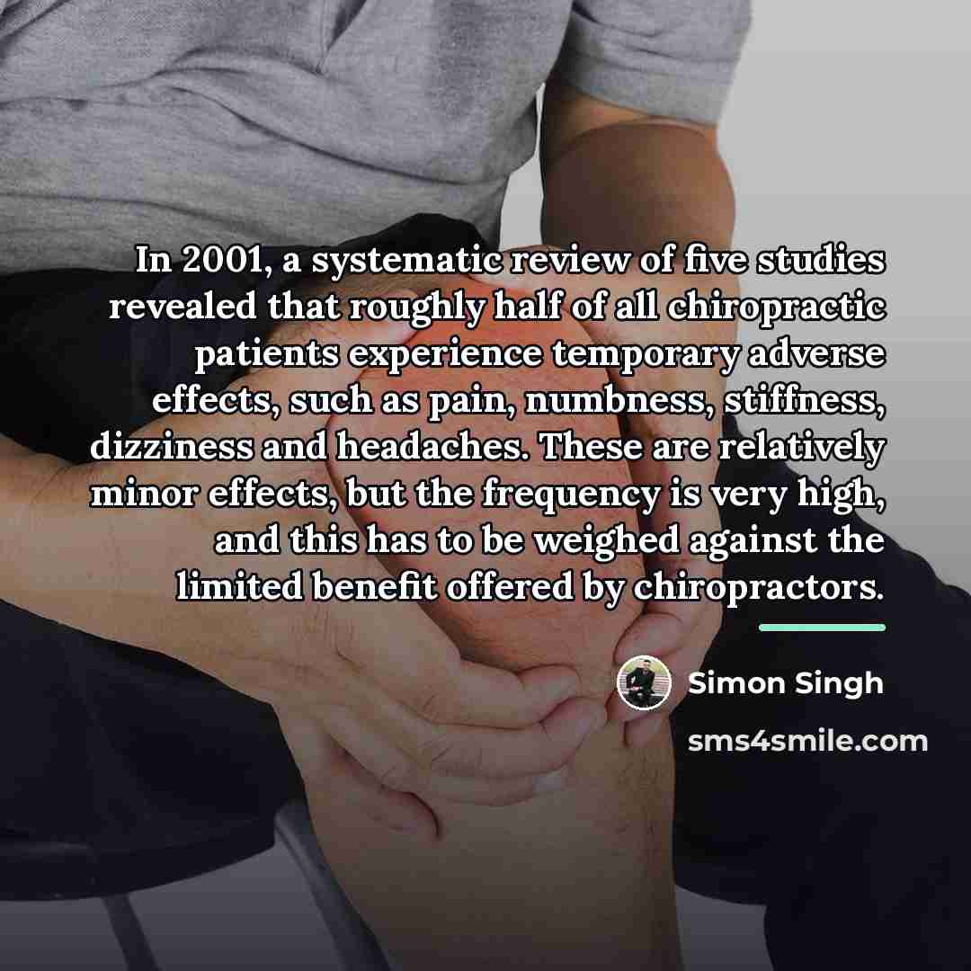 “In 2001, a systematic review of five studies revealed that…” quote by Simon Singh