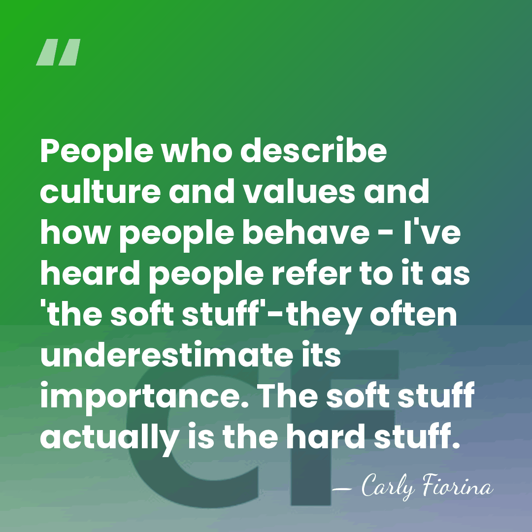 People who describe culture and values and how people behave - I've&hellip; - Carly Fiorina