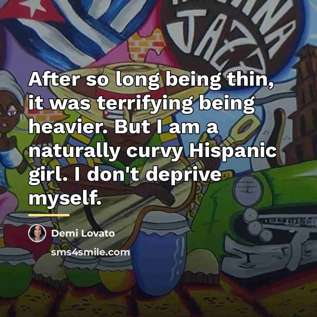 “After so long being thin, it was terrifying being heavier.…” quote by Demi Lovato
