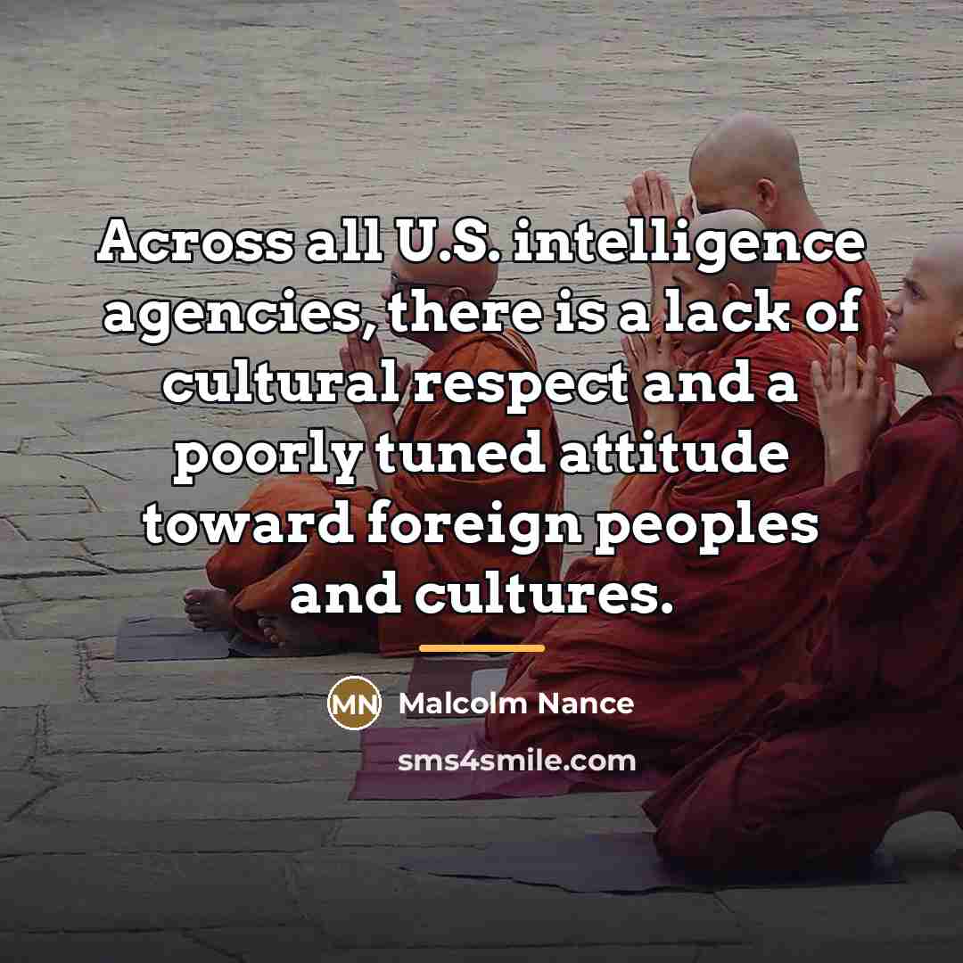 “Across all U.S. intelligence agencies, there is a lack of…” quote by Malcolm Nance