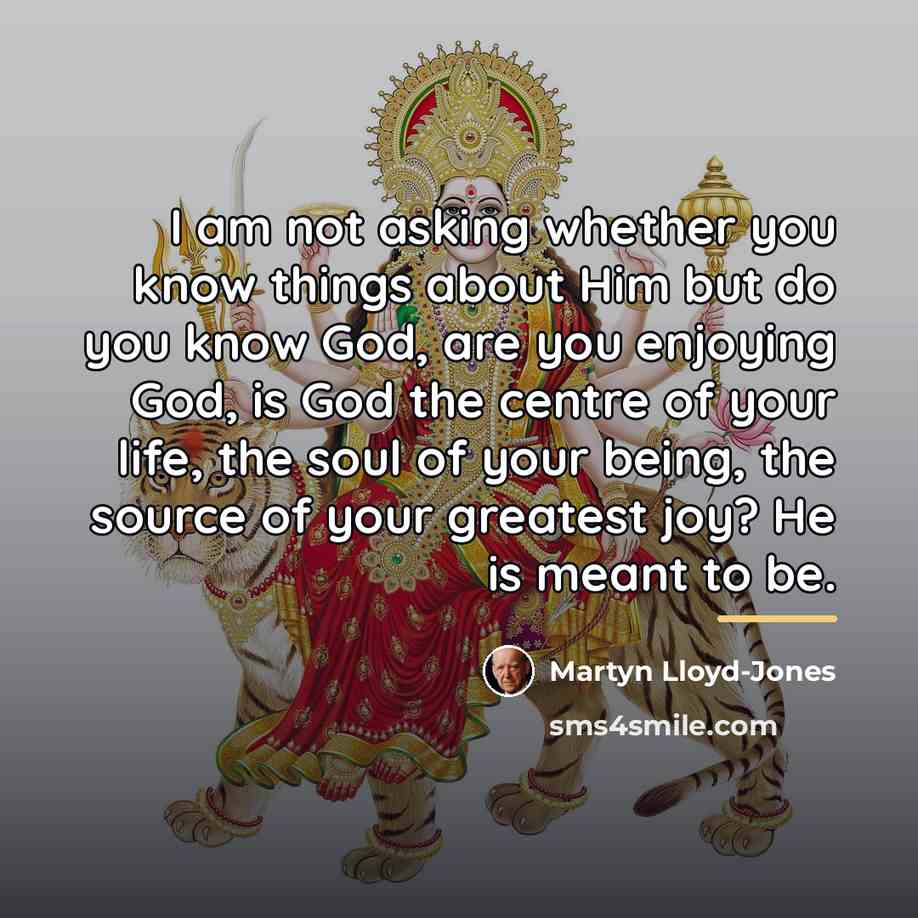 “I am not asking whether you know things about Him…” quote by Martyn Lloyd-Jones