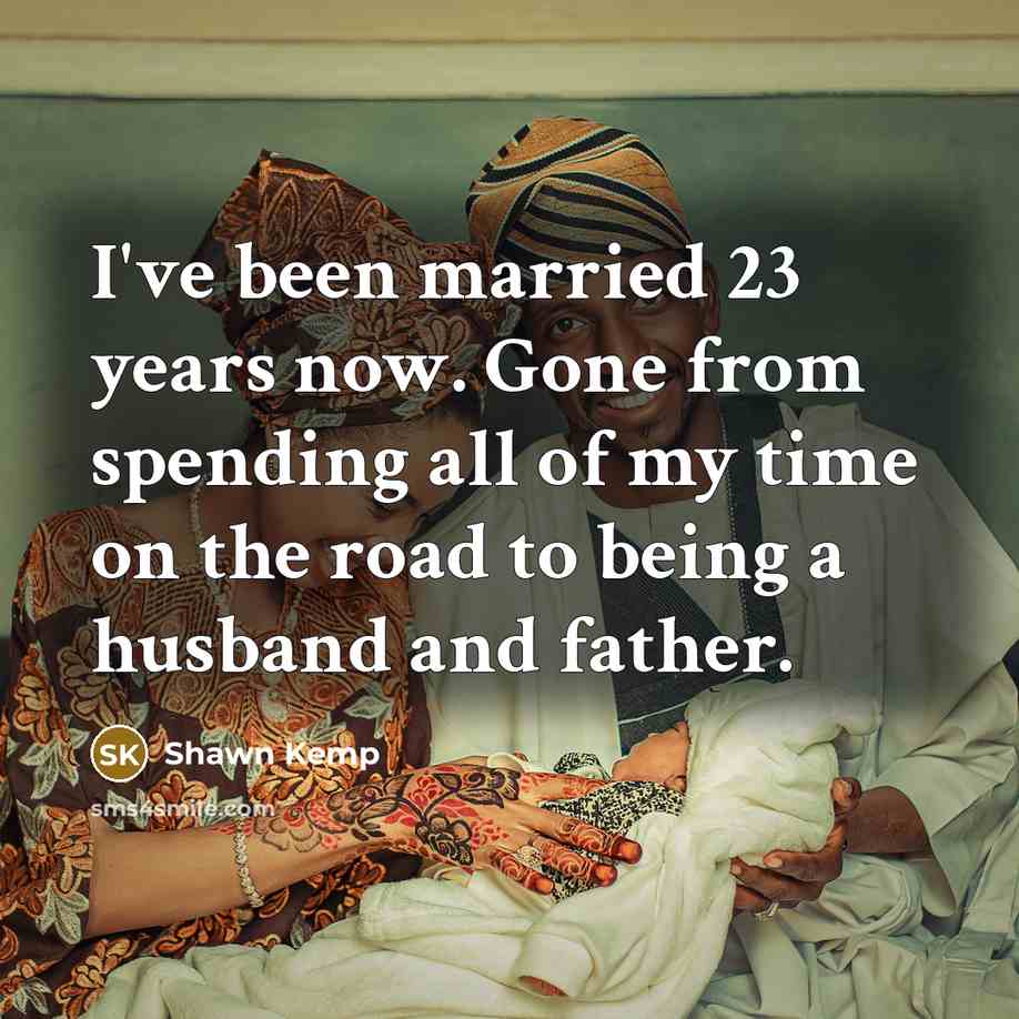 “I've been married 23 years now. Gone from spending all…” quote by Shawn Kemp