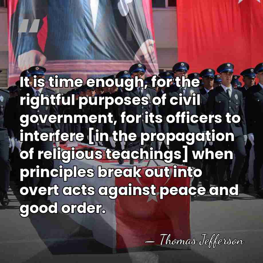 It is time enough, for the rightful purposes of civil government, for&hellip; - Thomas Jefferson