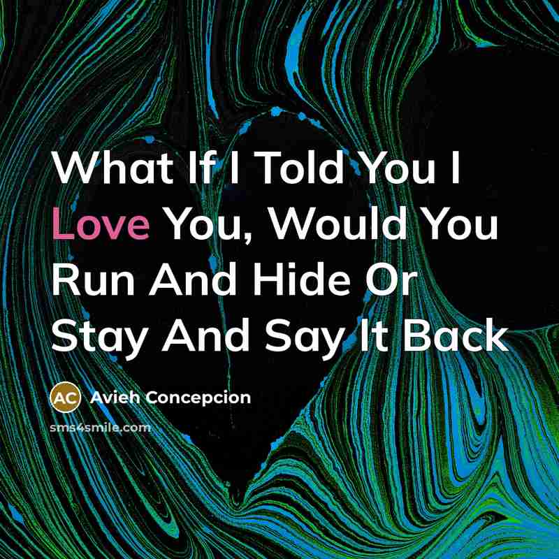 “What If I Told You I Love You, Would You…” quote by Avieh Concepcion
