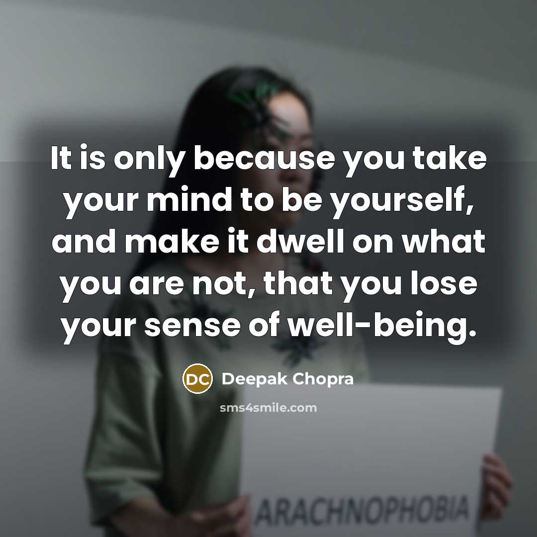 “It is only because you take your mind to be…” quote by Deepak Chopra