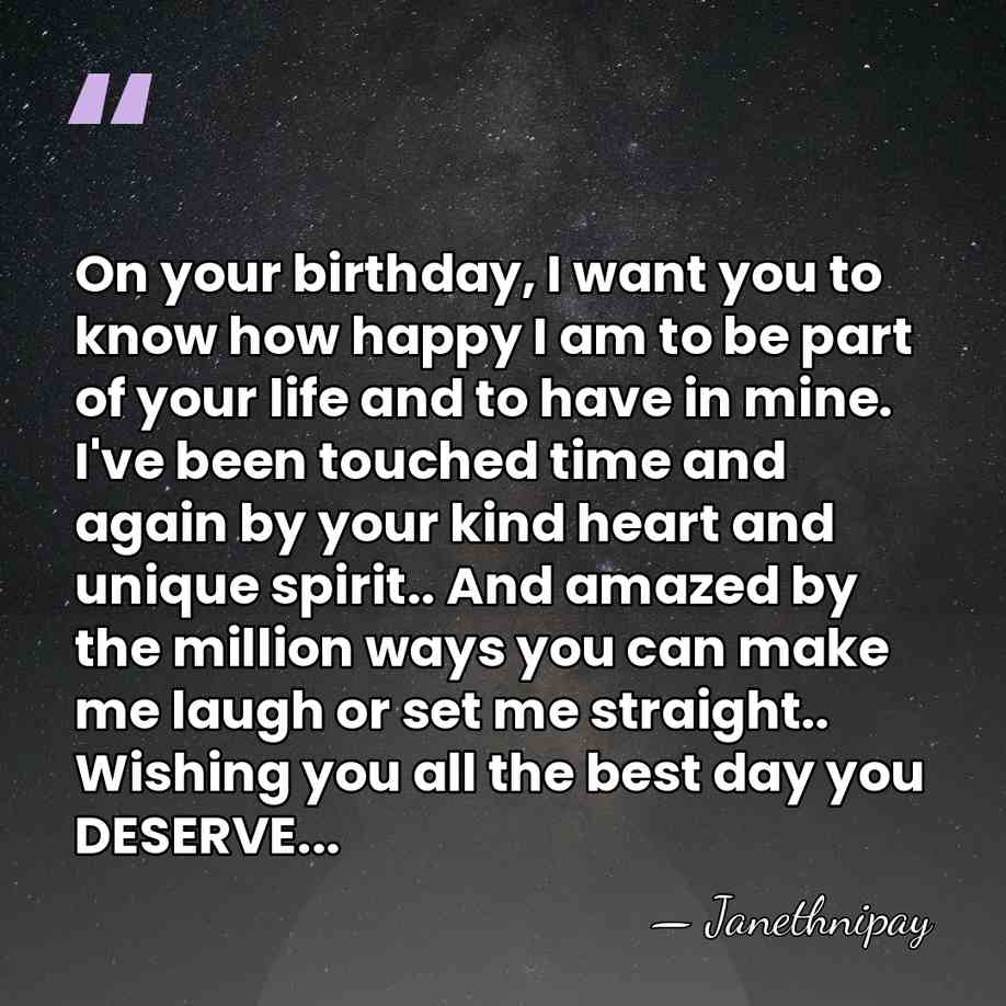 On your birthday, I want you to know how happy I am&hellip; - Janethnipay