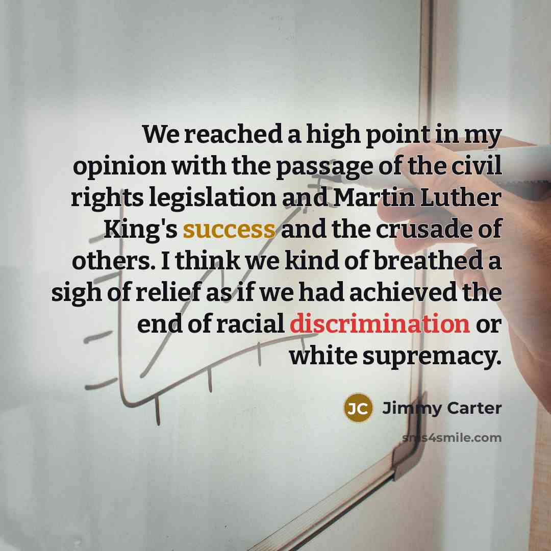 “We reached a high point in my opinion with the…” quote by Jimmy Carter