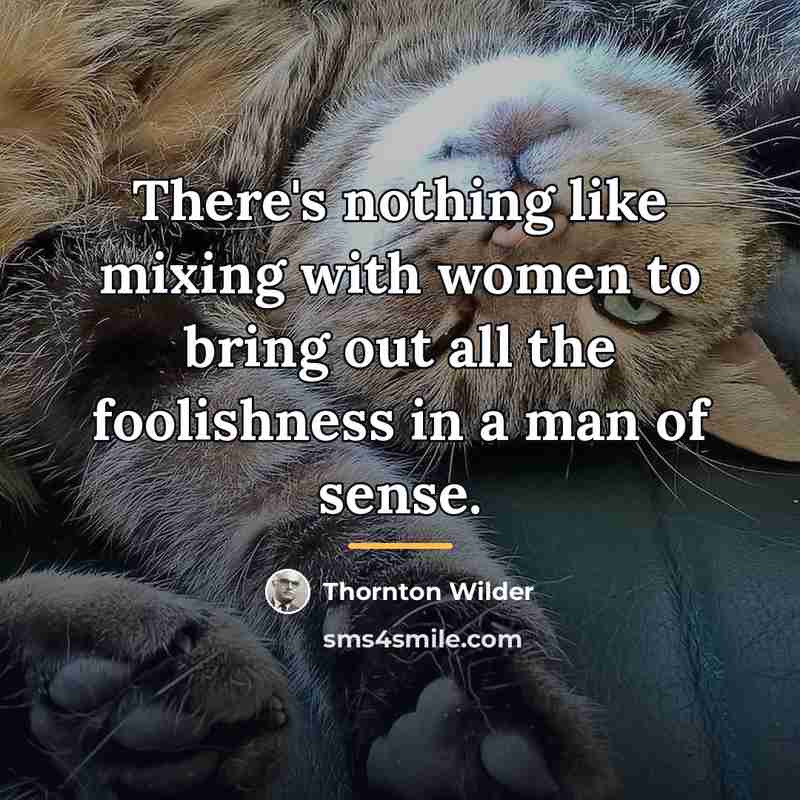 “There's nothing like mixing with women to bring out all…” quote by Thornton Wilder