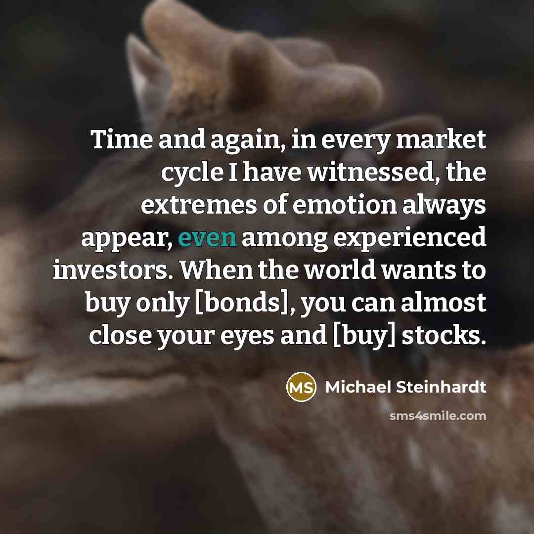 “Time and again, in every market cycle I have witnessed,…” quote by Michael Steinhardt