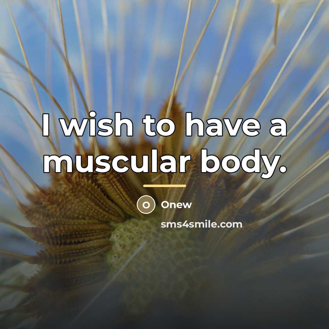 “I wish to have a muscular body.…” quote by Onew