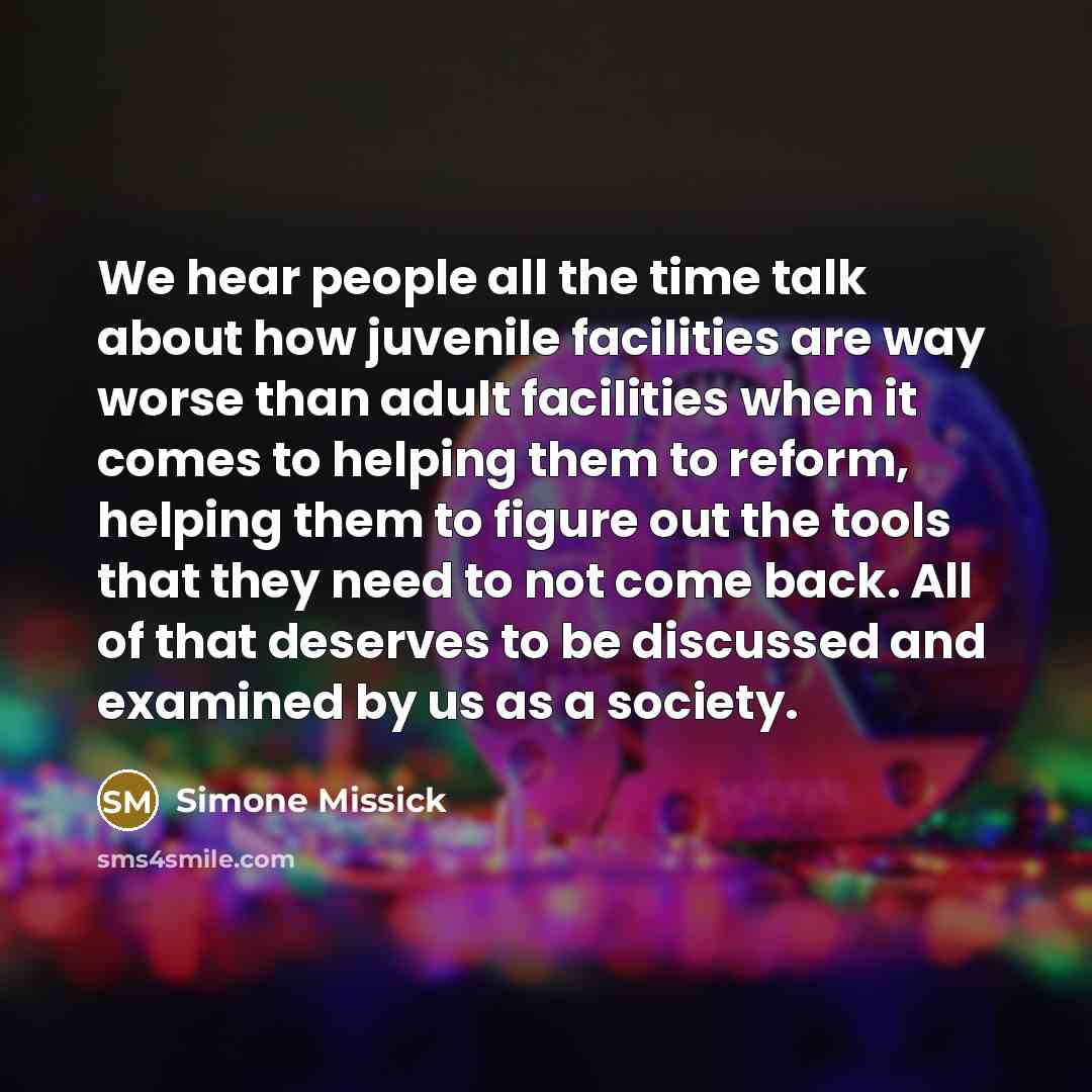 “We hear people all the time talk about how juvenile…” quote by Simone Missick
