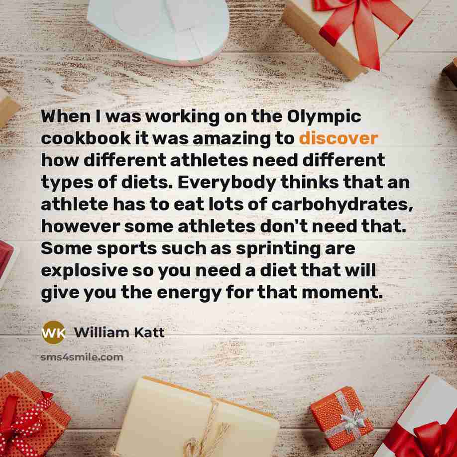 “When I was working on the Olympic cookbook it was…” quote by William Katt