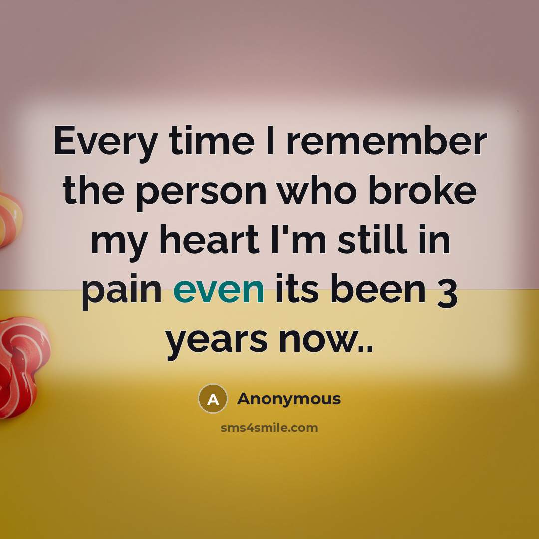 “Every time I remember the person who broke my heart…” quote by Anonymous
