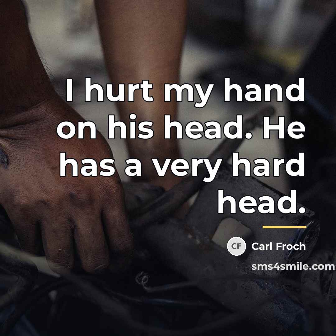 “I hurt my hand on his head. He has a…” quote by Carl Froch