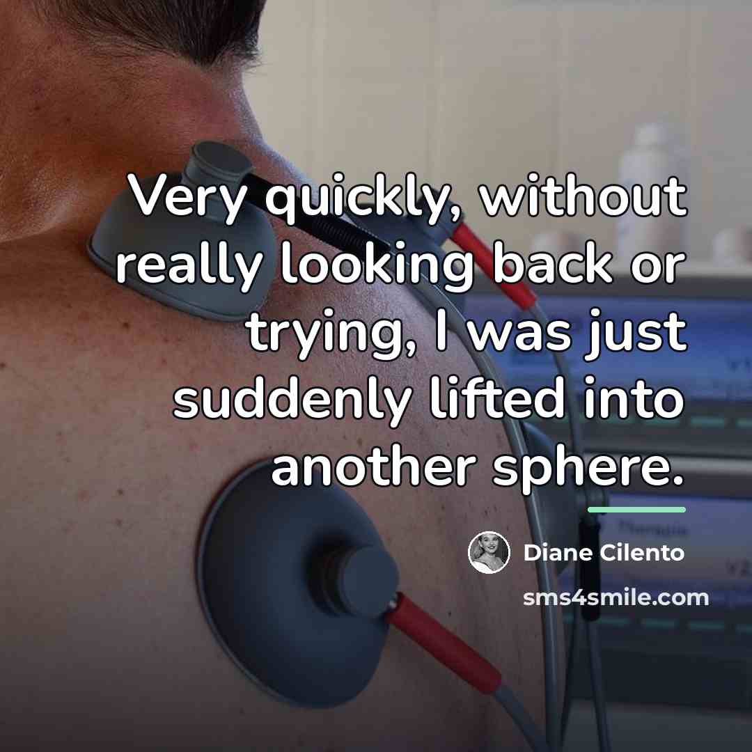 “Very quickly, without really looking back or trying, I was…” quote by Diane Cilento