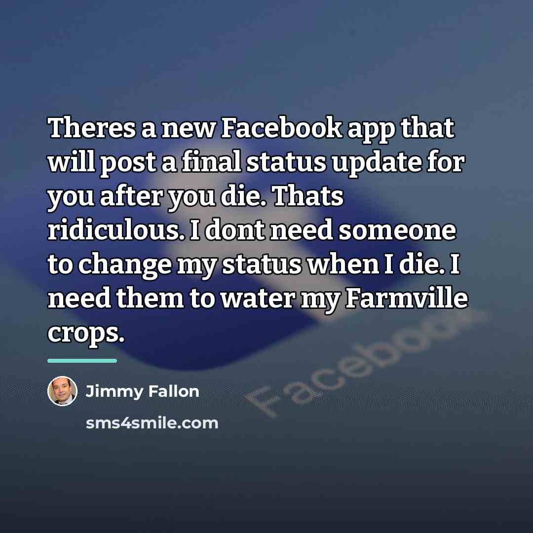 “Theres a new Facebook app that will post a final…” quote by Jimmy Fallon