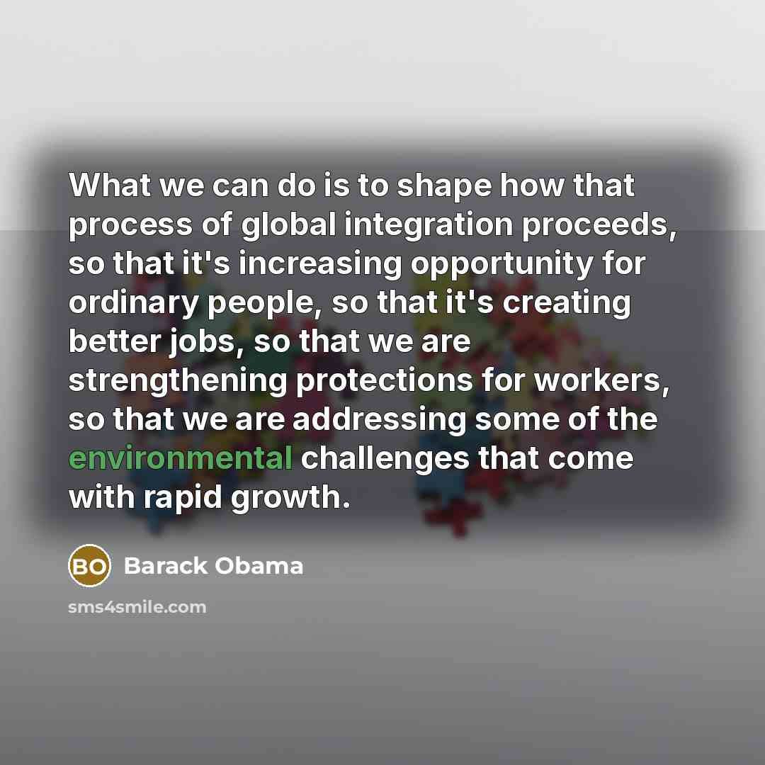 “What we can do is to shape how that process…” quote by Barack Obama