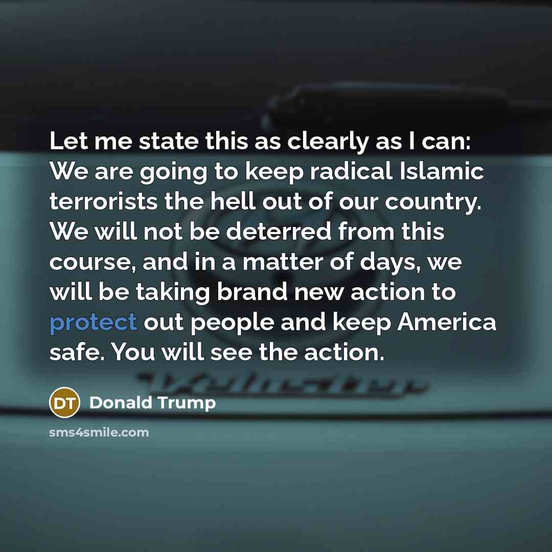 “Let me state this as clearly as I can: We…” quote by Donald Trump