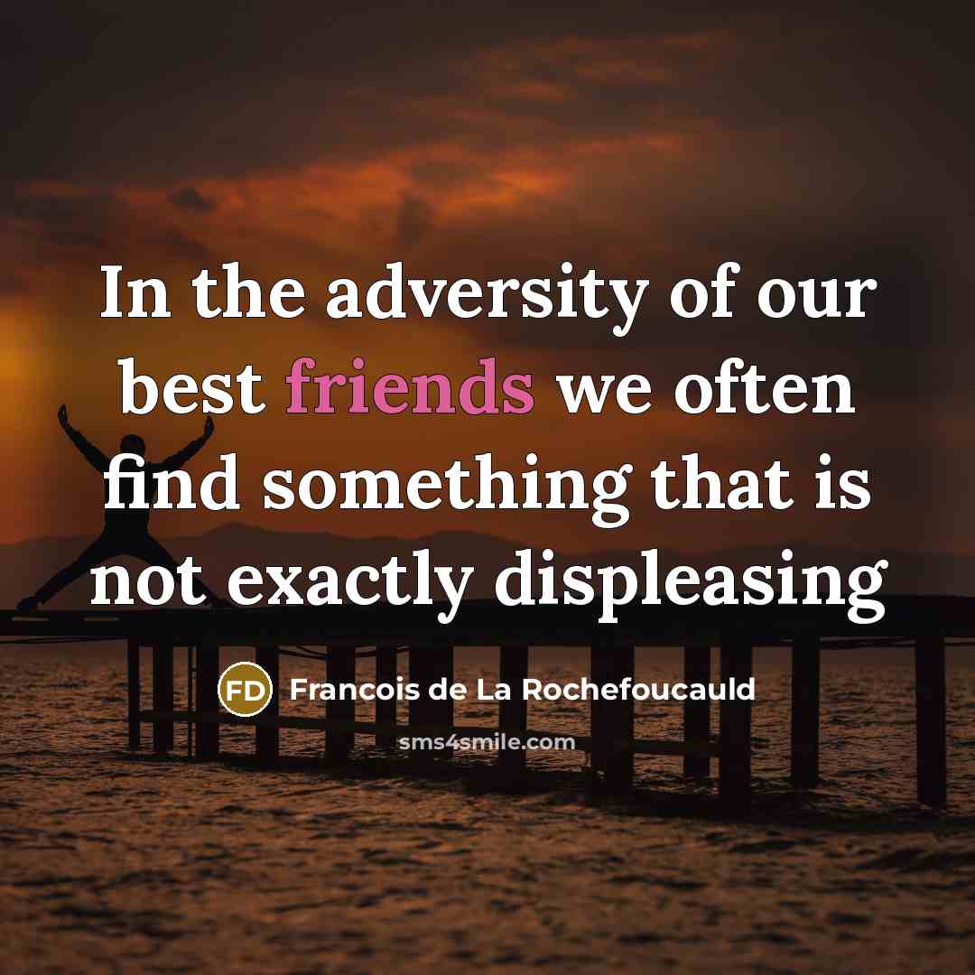 “In the adversity of our best friends we often find…” quote by François De La Rochefoucauld