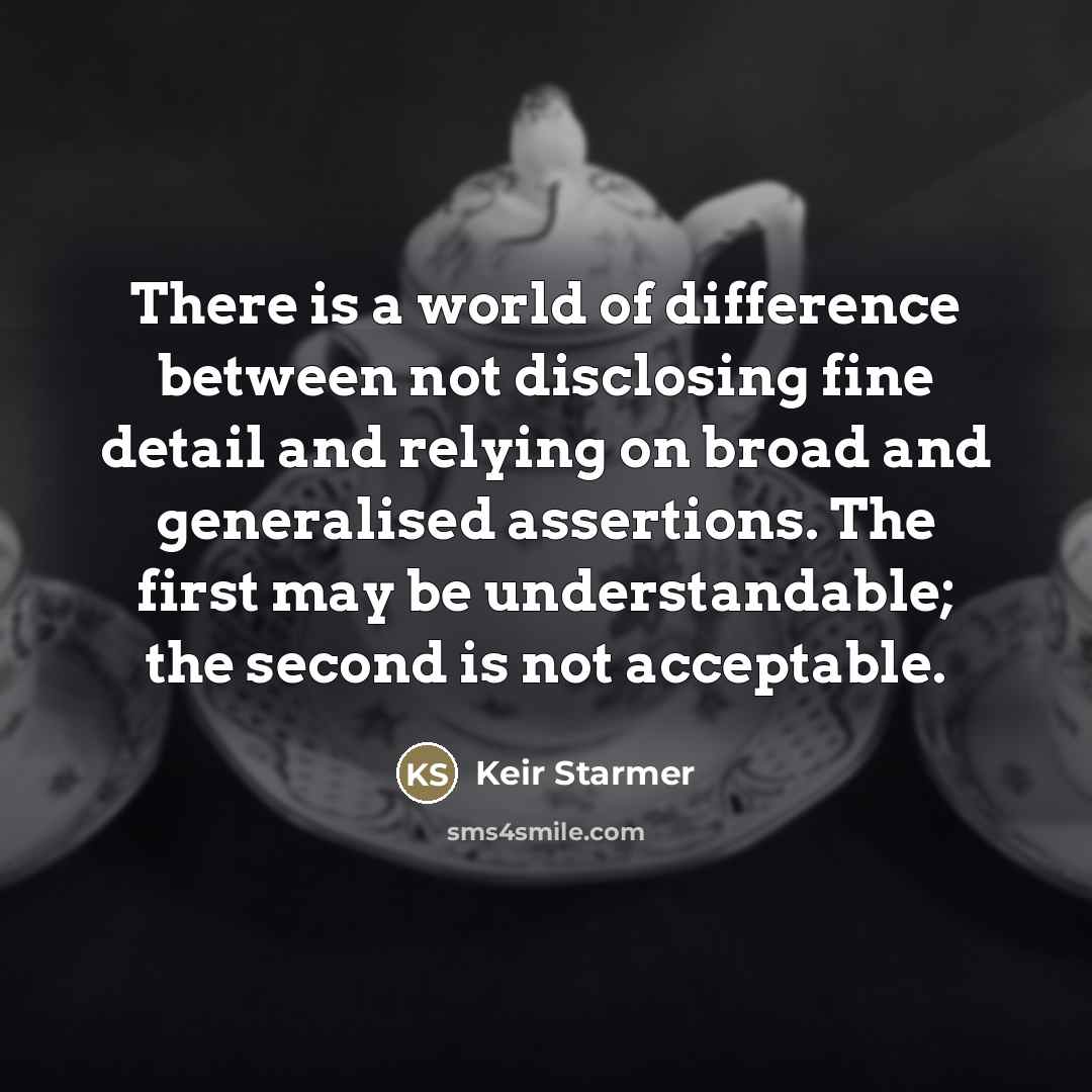 “There is a world of difference between not disclosing fine…” quote by Keir Starmer