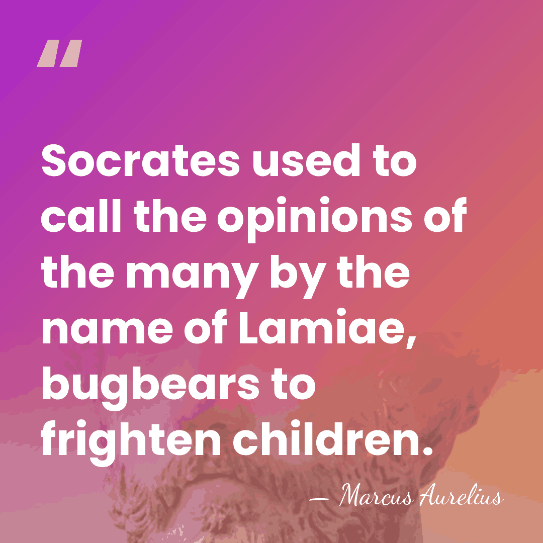 Socrates used to call the opinions of the many by the name&hellip; - Marcus Aurelius