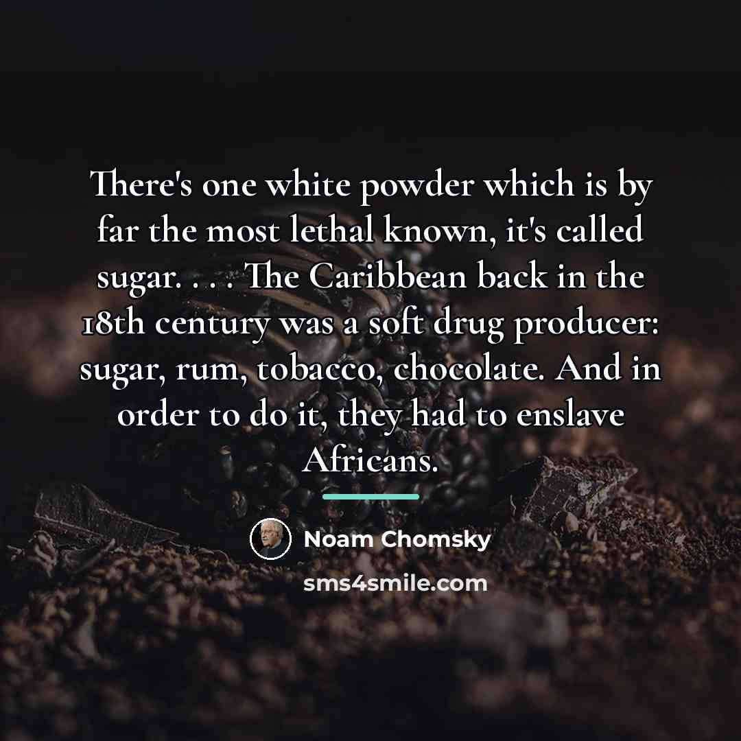 “There's one white powder which is by far the most…” quote by Noam Chomsky
