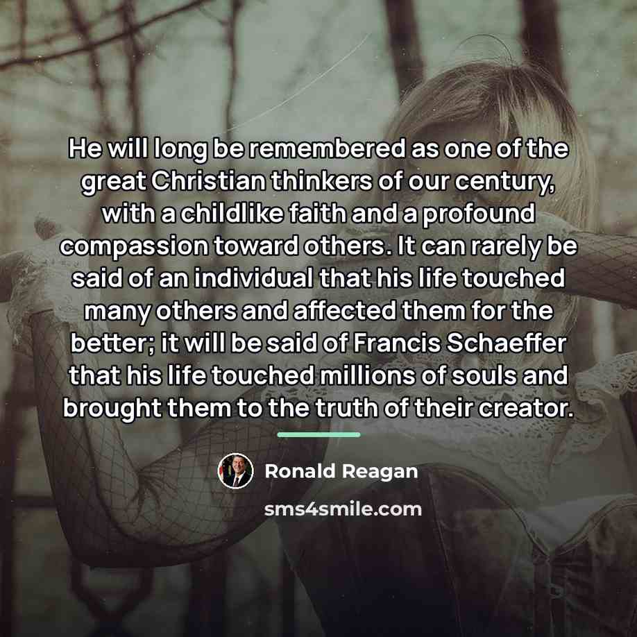 “He will long be remembered as one of the great…” quote by Ronald Reagan
