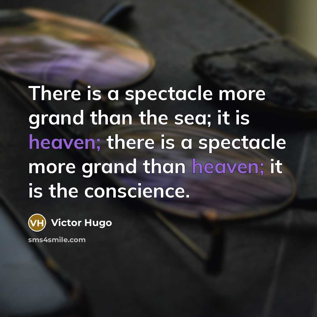 “There is a spectacle more grand than the sea; it…” quote by Victor Hugo