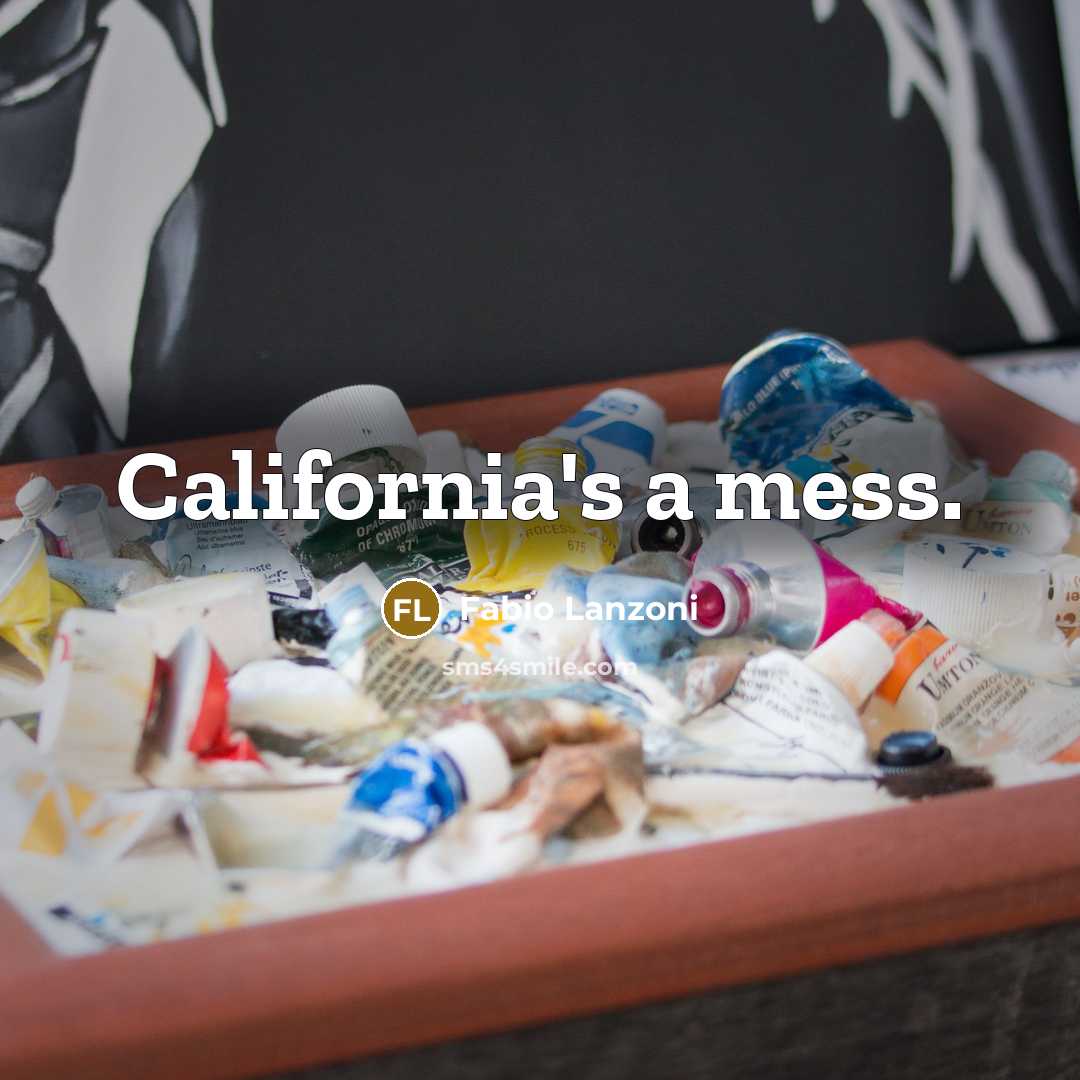 “California's a mess.…” quote by Fabio Lanzoni