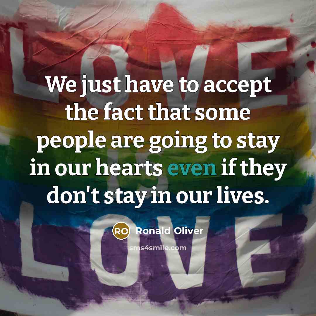 “We just have to accept the fact that some people…” quote by Ronald Oliver
