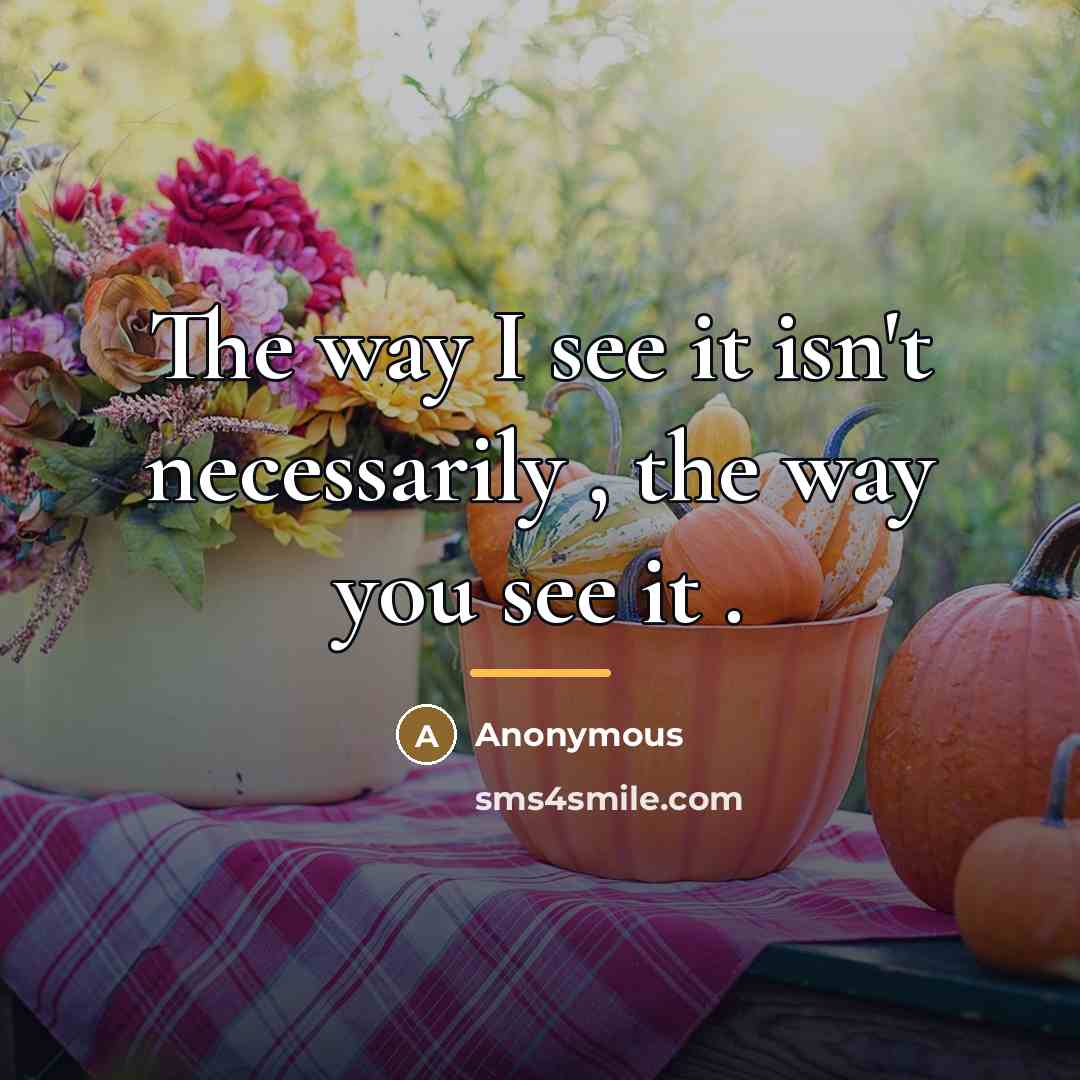 “The way I see it isn't necessarily , the way…” quote by Anonymous