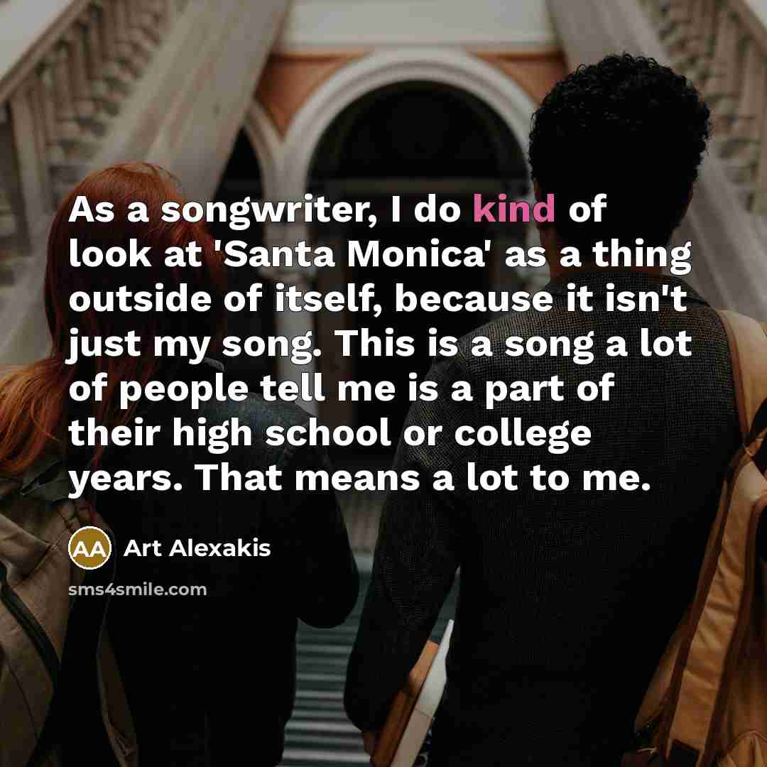 “As a songwriter, I do kind of look at 'Santa…” quote by Art Alexakis