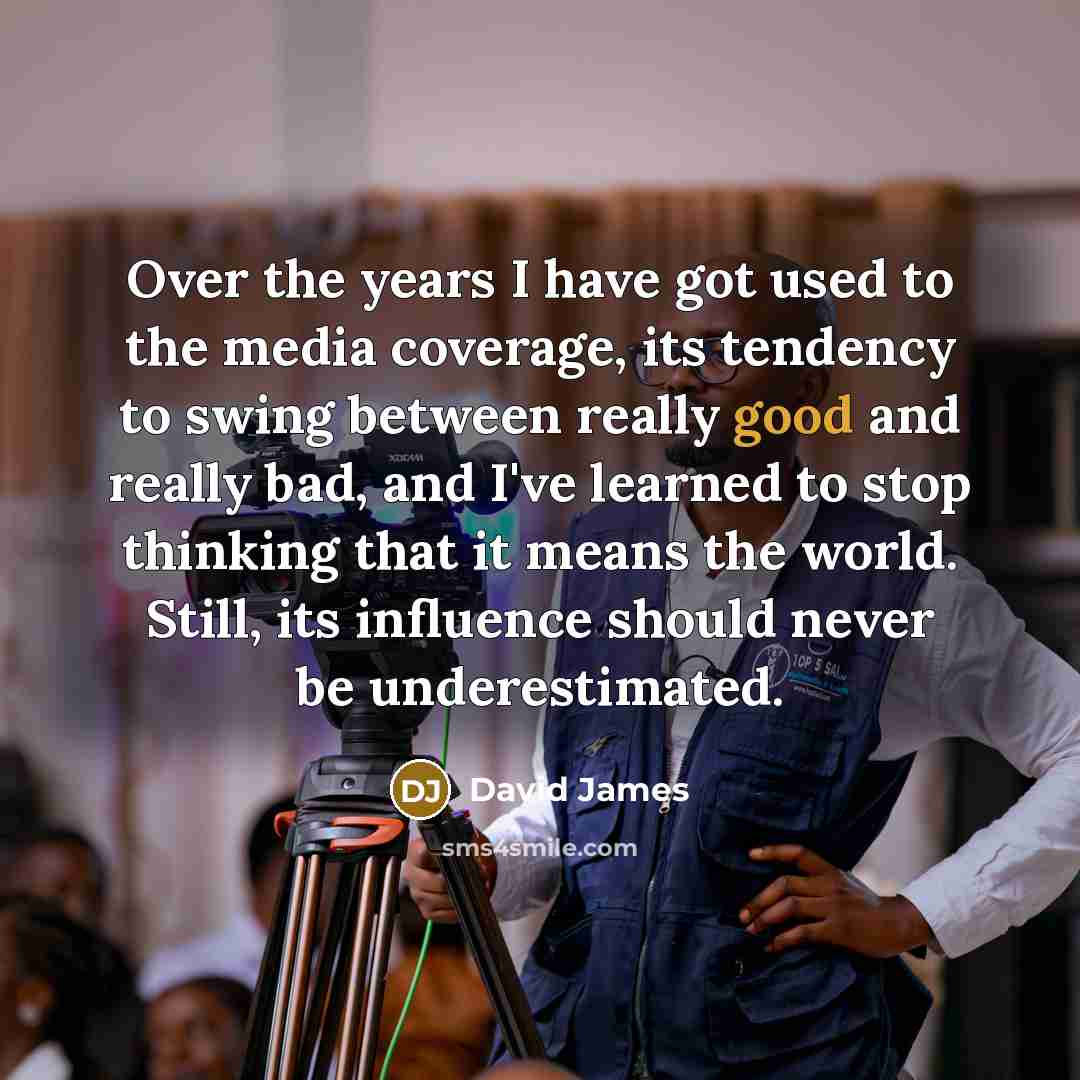 “Over the years I have got used to the media…” quote by David James
