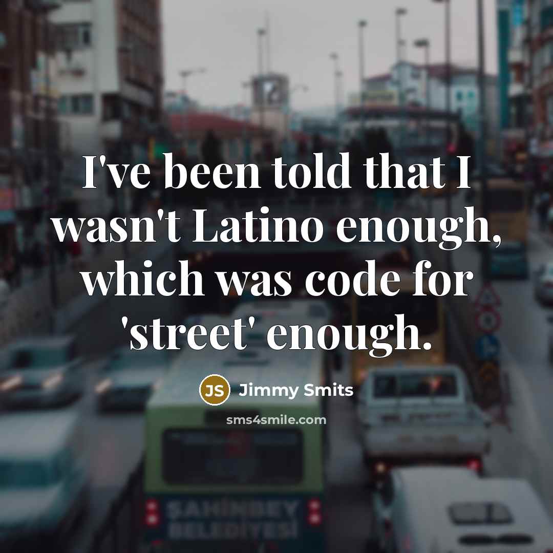 “I've been told that I wasn't Latino enough, which was…” quote by Jimmy Smits