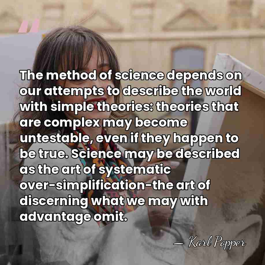 The method of science depends on our attempts to describe the world&hellip; - Karl Popper