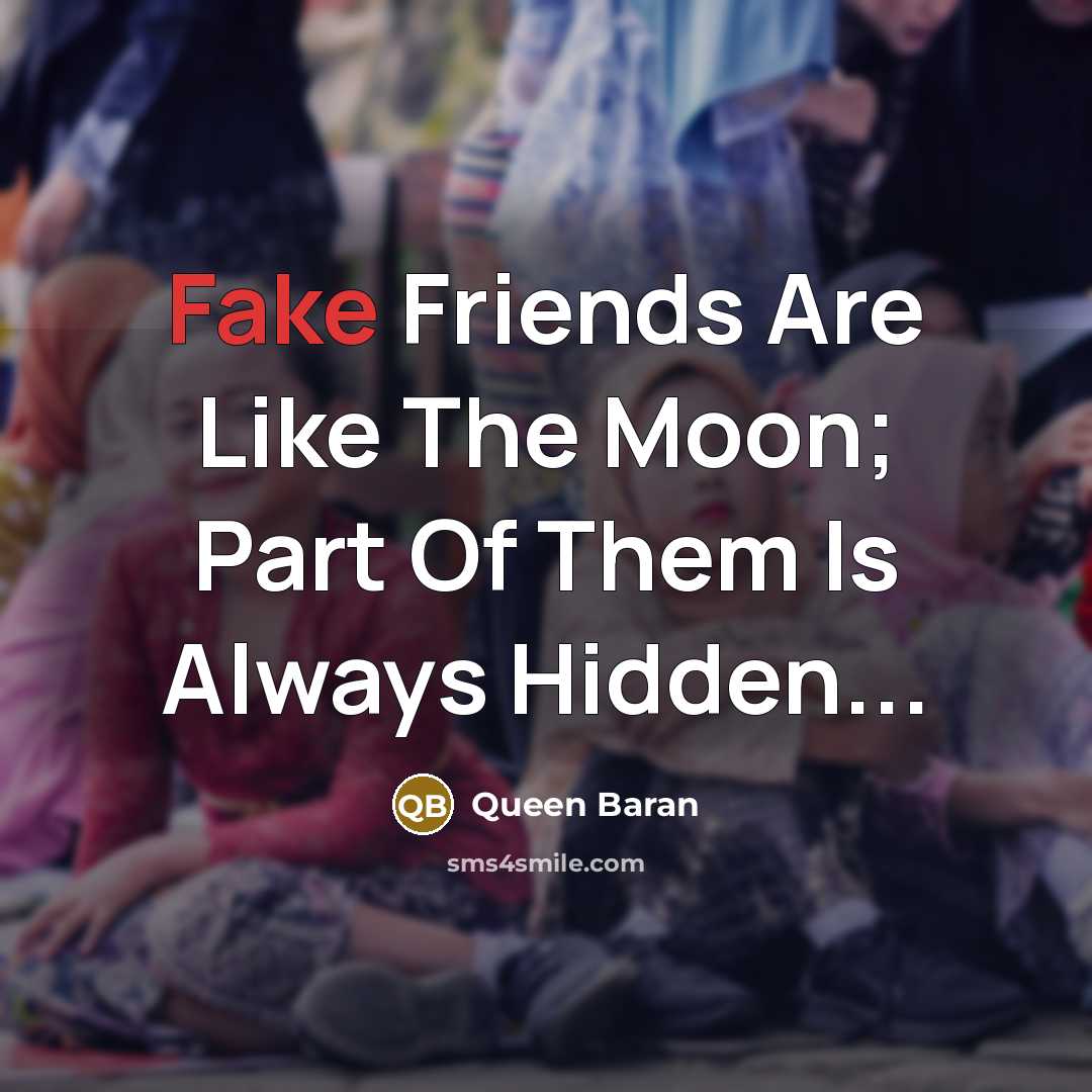 “Fake Friends Are Like The Moon; Part Of Them Is…” quote by Queen Baran
