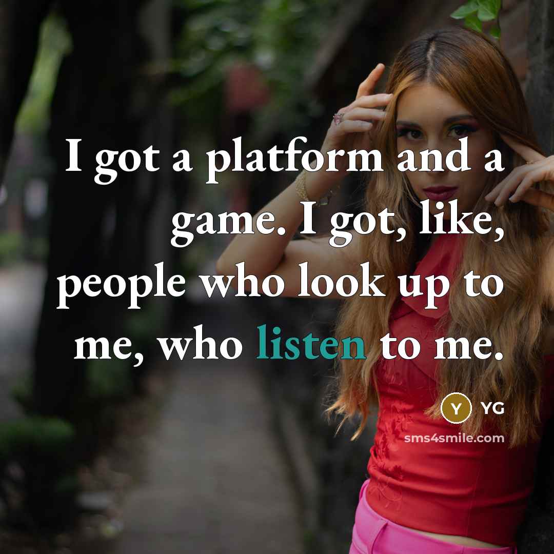 “I got a platform and a game. I got, like,…” quote by YG