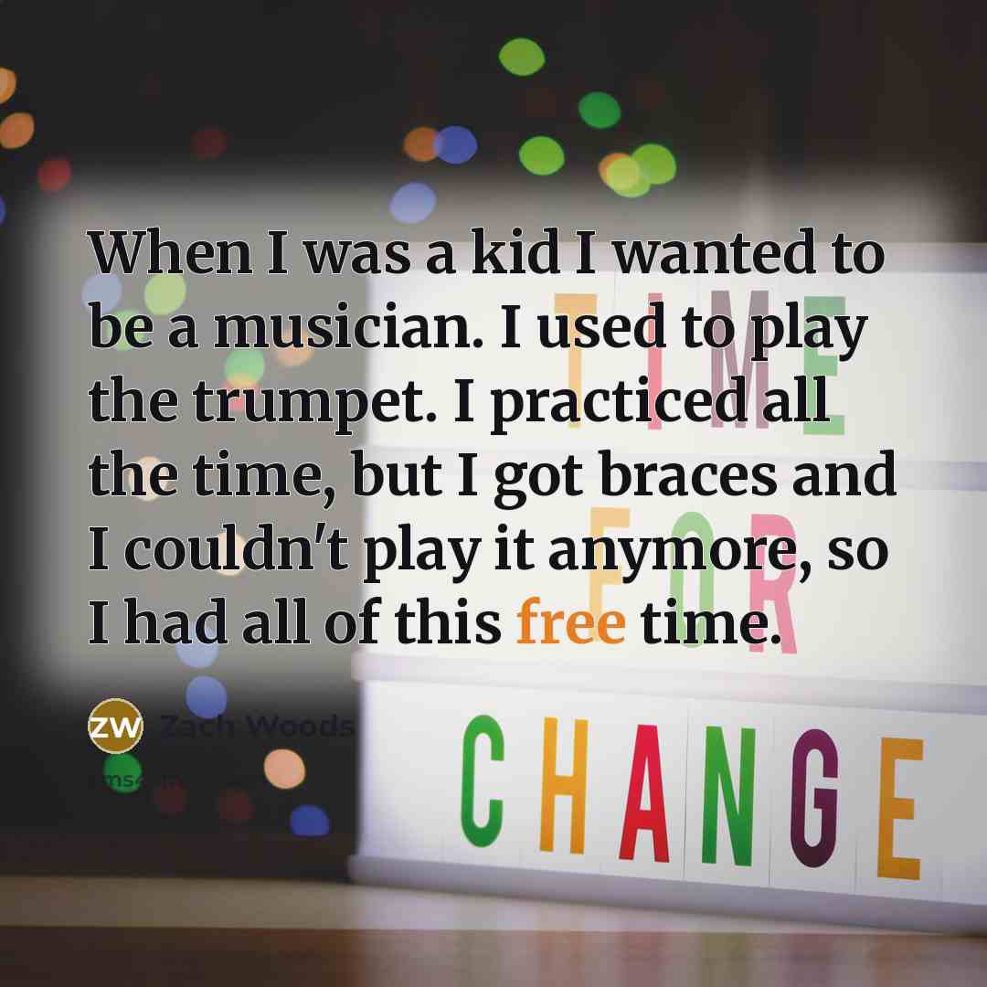 “When I was a kid I wanted to be a…” quote by Zach Woods