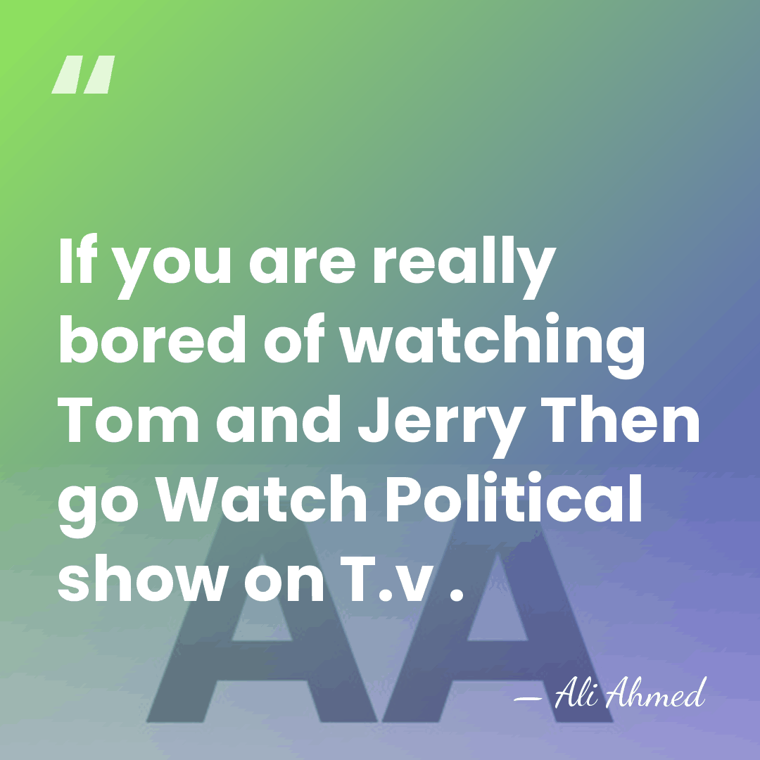 If you are really bored of watching Tom and Jerry Then go&hellip; - Ali Ahmed