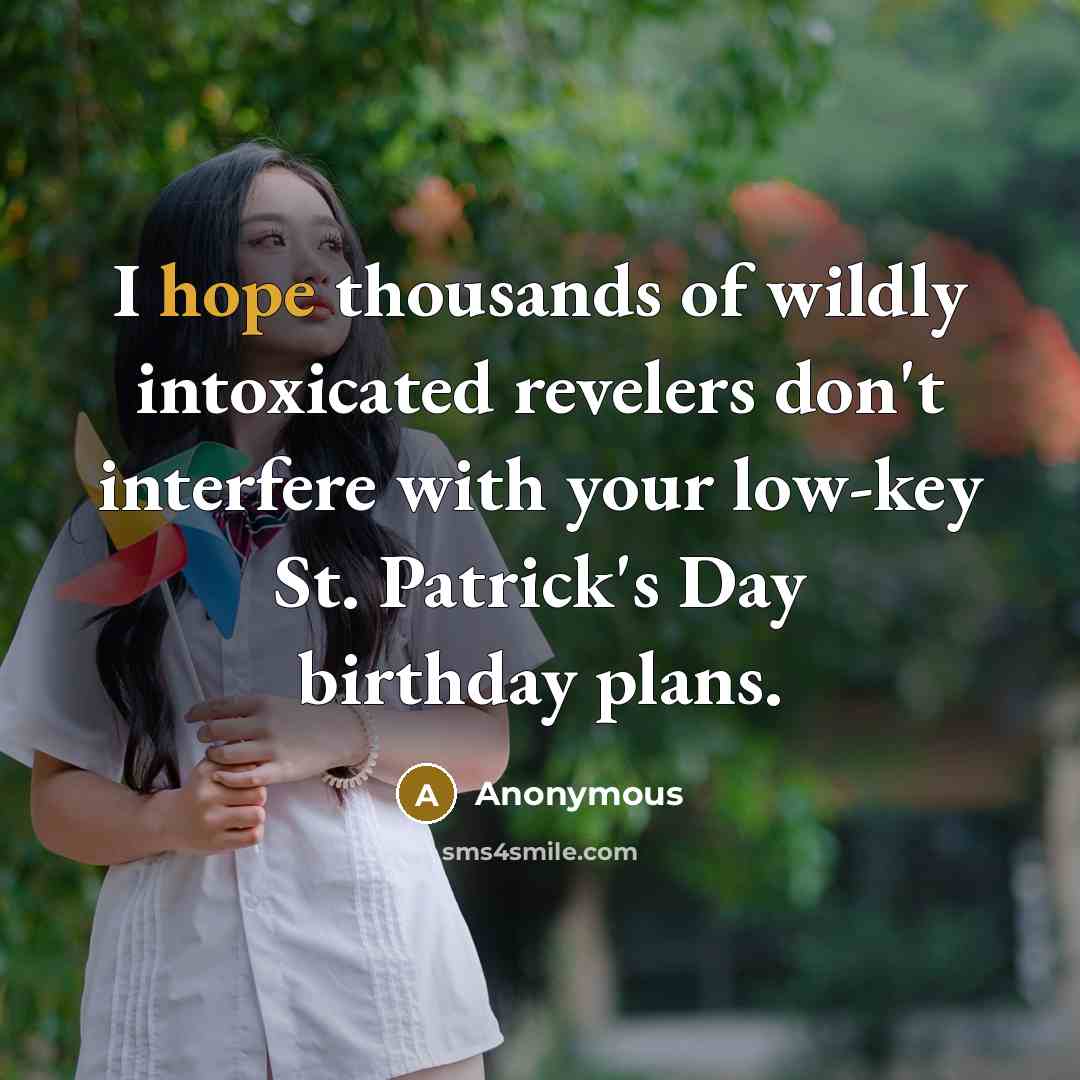 “I hope thousands of wildly intoxicated revelers don't interfere with…” quote by Anonymous