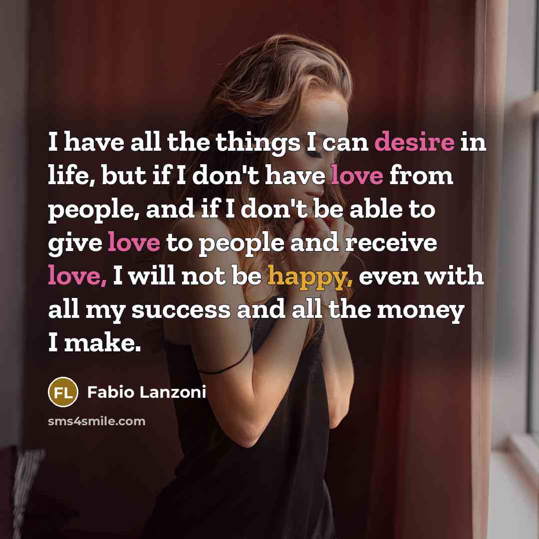 “I have all the things I can desire in life,…” quote by Fabio Lanzoni