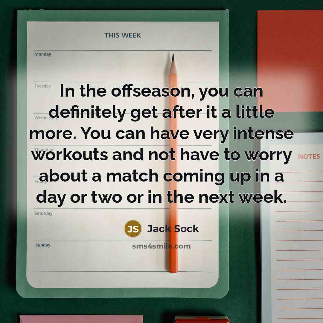 “In the offseason, you can definitely get after it a…” quote by Jack Sock