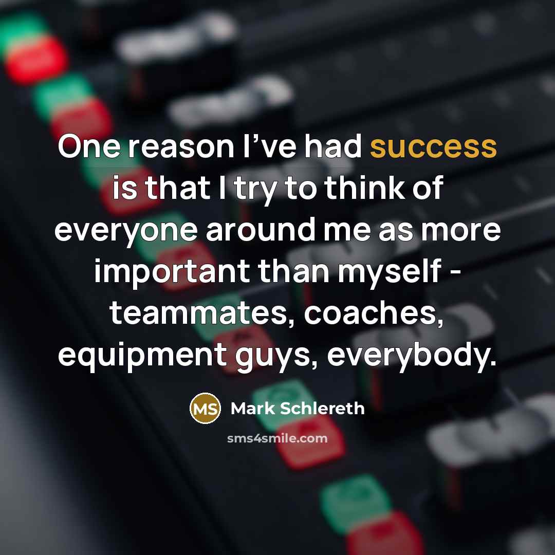 “One reason I've had success is that I try to…” quote by Mark Schlereth