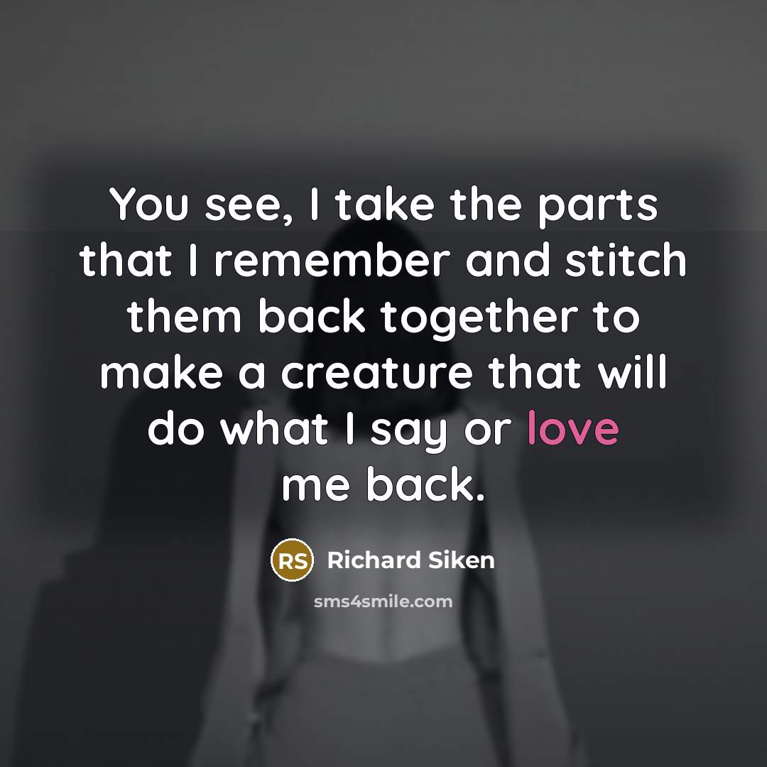 “You see, I take the parts that I remember and…” quote by Richard Siken