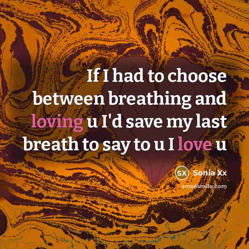 “If I had to choose between breathing and loving u…” quote by Sonia Xx